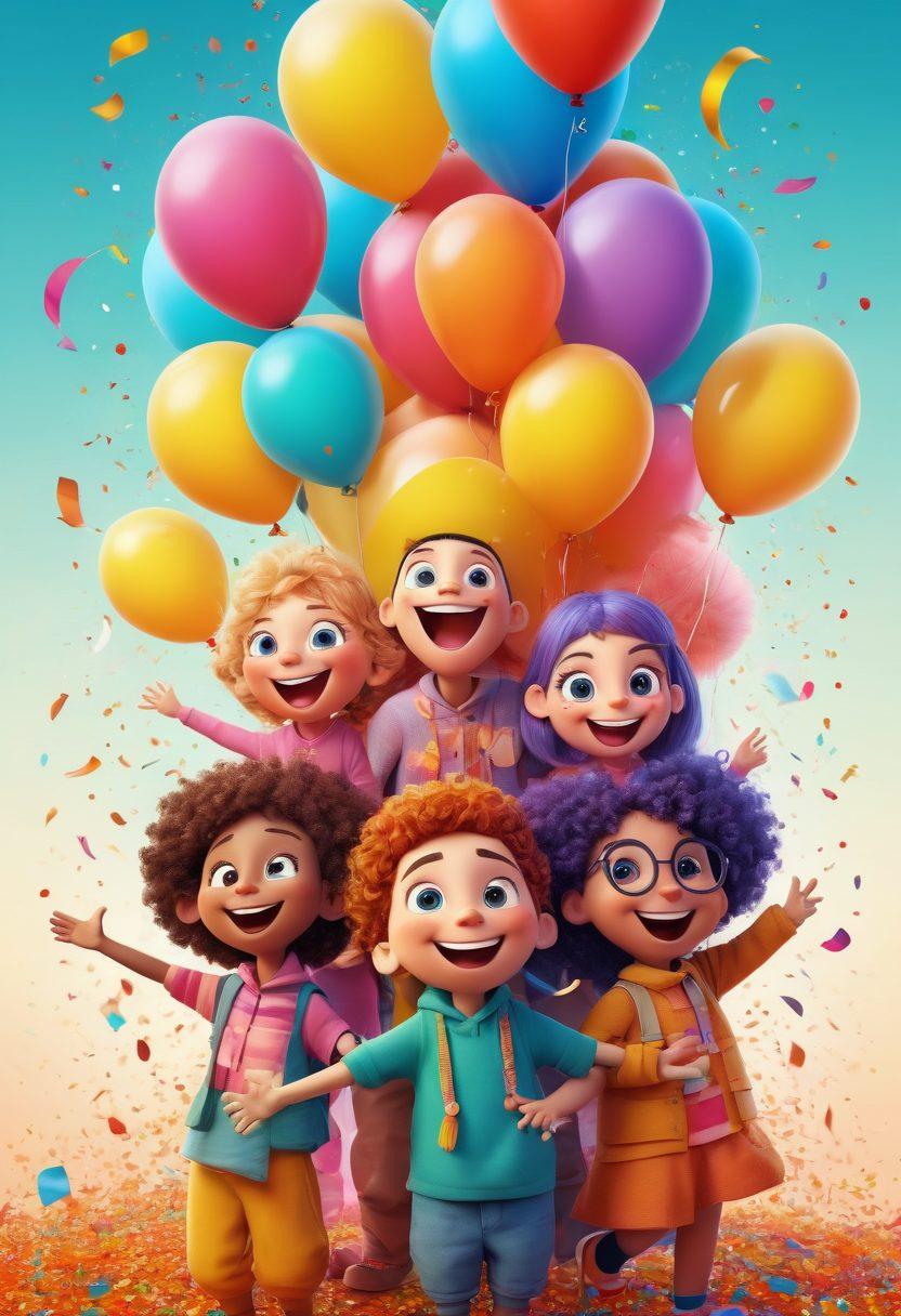 A vibrant and colorful digital art piece featuring various unique usernames represented as playful, whimsical characters with cheerful expressions. The background should be a gradient of warm colors symbolizing joy and individuality, with elements like confetti, balloons, and smiley faces scattered throughout. The characters should embody diversity, showcasing different styles and personalities. bright colors. digital art. whimsical style.